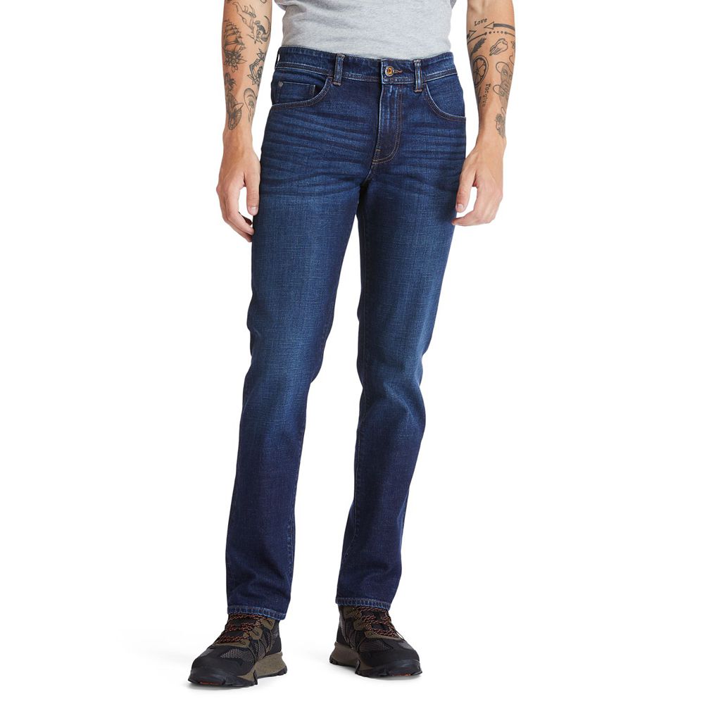 Pantalones Timberland Hombre Sargent Lake Slim Denim Jeans Azul Marino - Chile SEH-814295